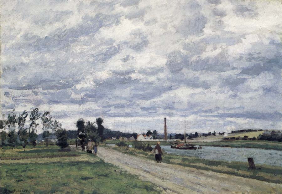Camille Pissarro The banks of the Oise near Pontoise Bords de l-Oise pres de Pontoise